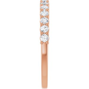 14K White 1/8 CTW Natural Diamond Anniversary Band