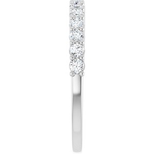 14K White Gold Diamond Anniversary Band â€“ 1/8 CTW Natural Sparkle