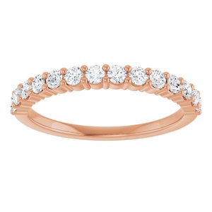 14K White 1/8 CTW Natural Diamond Anniversary Band