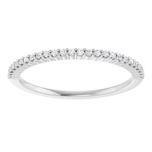 14K White Gold Diamond Anniversary Band â€“ 1/8 CTW Natural Sparkle