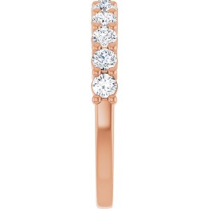 14K White 1/8 CTW Natural Diamond Anniversary Band