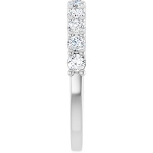 14K White Gold Diamond Anniversary Band â€“ 1/8 CTW Natural Sparkle