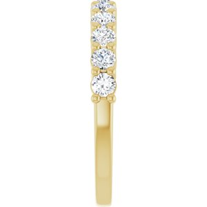 14K White 1/8 CTW Natural Diamond Anniversary Band