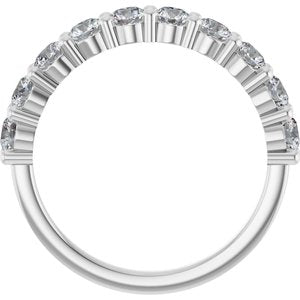 14K White 1/8 CTW Natural Diamond Anniversary Band