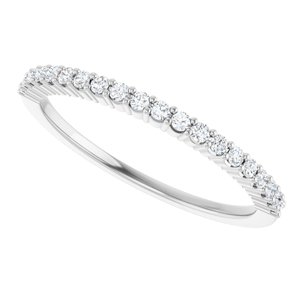 14K White Gold Diamond Anniversary Band â€“ 1/8 CTW Natural Sparkle