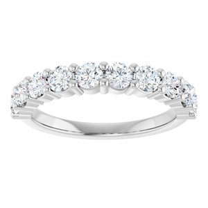 14K White Gold Diamond Anniversary Band â€“ 1/8 CTW Natural Sparkle