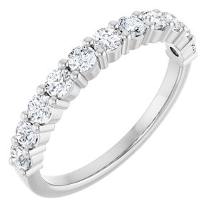 14K White Gold Diamond Anniversary Band â€“ 1/8 CTW Natural Sparkle