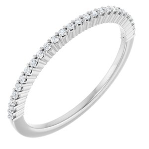 14K White Gold Diamond Anniversary Band â€“ 1/8 CTW Natural Sparkle