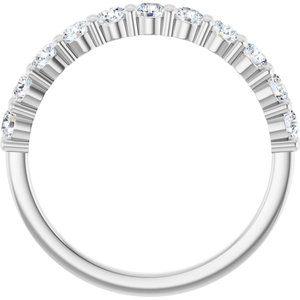 14K White Gold Diamond Anniversary Band â€“ 1/8 CTW Natural Sparkle