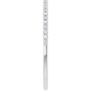 14K White 1/8 CTW Natural Diamond Anniversary Band