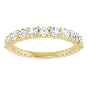 14K White 1/8 CTW Natural Diamond Anniversary Band