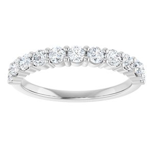 14K White Gold Diamond Anniversary Band â€“ 1/8 CTW Natural Sparkle