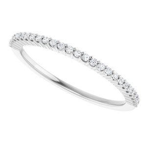 14K White Gold Diamond Anniversary Band â€“ 1/8 CTW Natural Sparkle