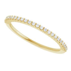 14K White Gold Diamond Anniversary Band â€“ 1/8 CTW Natural Sparkle