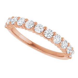 14K White 1/8 CTW Natural Diamond Anniversary Band