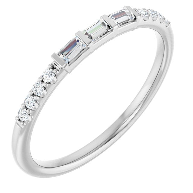 14K Gold Natural Diamond Anniversary Band - Options Available
