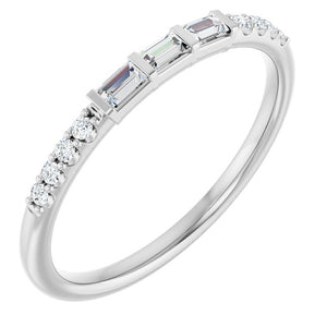 14K Gold Natural Diamond Anniversary Band - Options Available
