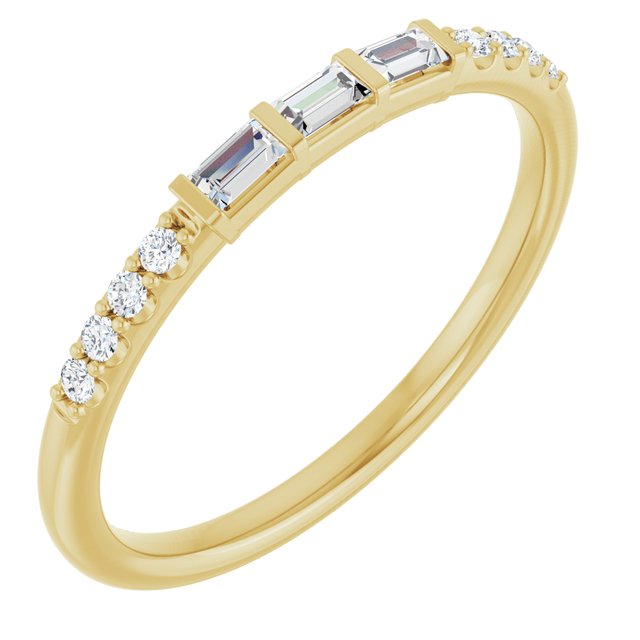 14K Gold Natural Diamond Anniversary Band - Options Available