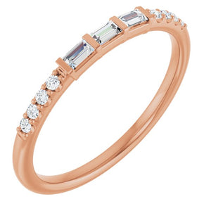 14K Gold Natural Diamond Anniversary Band - Options Available