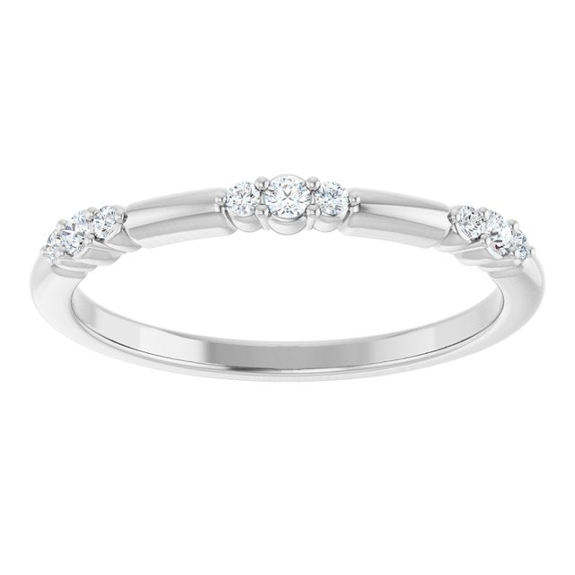 14K Gold, Silver & Platinum Natural Diamond Stackable Ring - Options Available