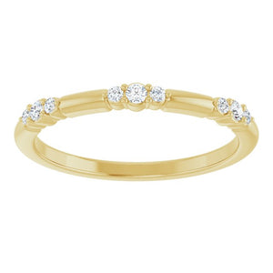 14K Gold Lab-Grown Diamond Stackable Ring - Options Available