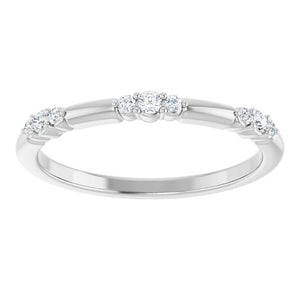 14K Gold, Sterling Silver & Platinum Natural Diamond Stackable Ring - Options Available