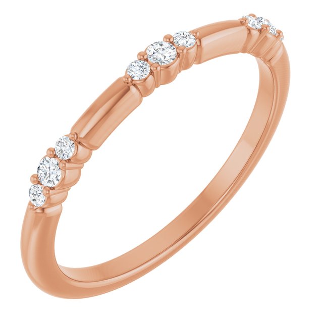 14K Gold Natural Diamond Stackable Ring