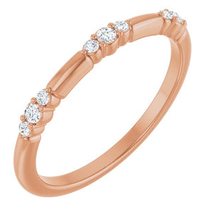 14K Gold Natural Diamond Stackable Ring