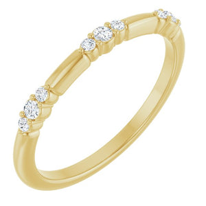 14K Gold Natural Diamond Stackable Ring