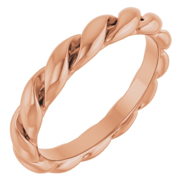 14K Gold Rope Standard-Fit Band