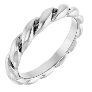 14K Gold & Platinum Rope Standard-Fit Band - Options Available