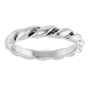 14K Gold Rope Standard-Fit Band