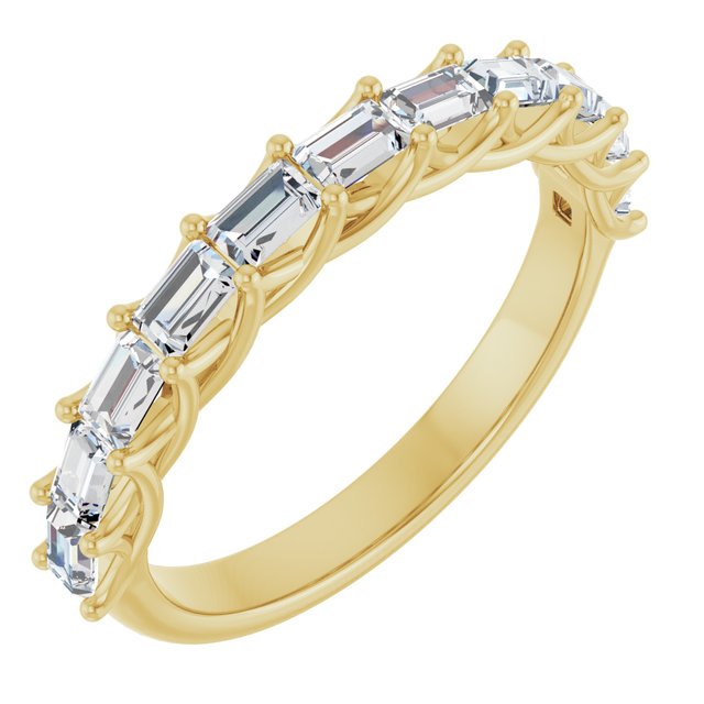 14K Yellow Gold 1 1/8 CTW Natural Diamond Anniversary Band