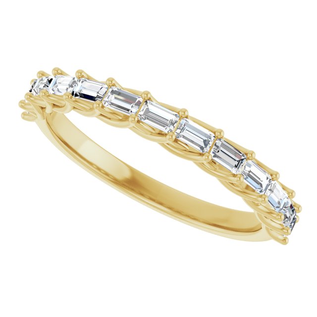 14K Yellow Gold 1 1/8 CTW Natural Diamond Anniversary Band