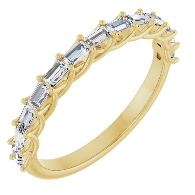 14K Yellow 1 1/8 CTW Natural Diamond Anniversary Band