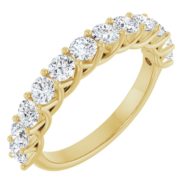 14K Yellow 1 1/8 CTW Natural Diamond Anniversary Band