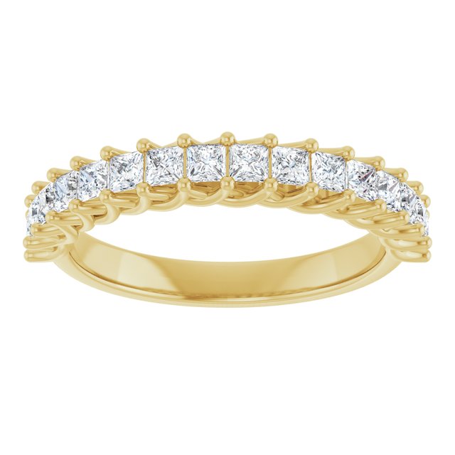 14K Yellow 1 1/8 CTW Natural Diamond Anniversary Band