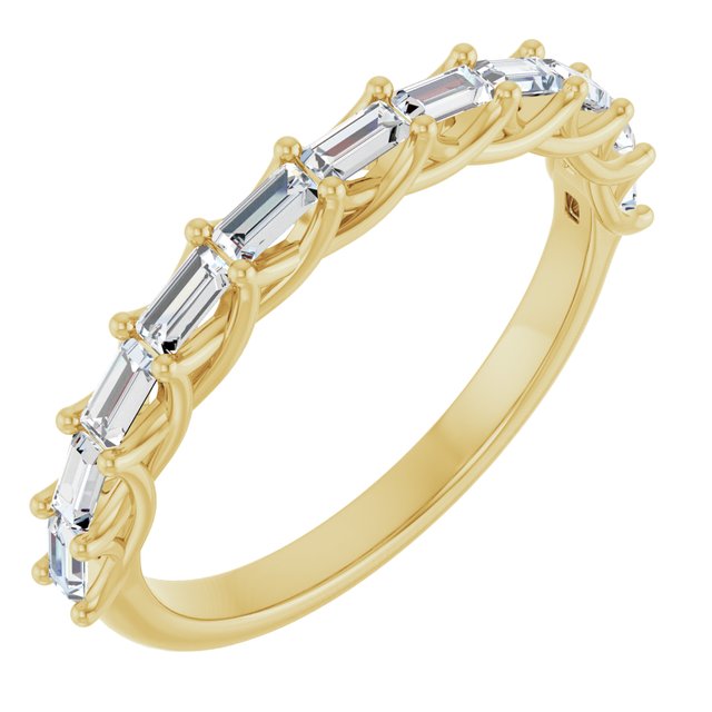 14K Yellow 1 1/8 CTW Natural Diamond Anniversary Band