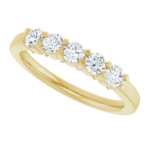 14K White Gold Natural Diamond Anniversary Band – 5/8 CTW