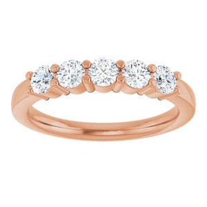 14K White Gold Natural Diamond Anniversary Band – 5/8 CTW