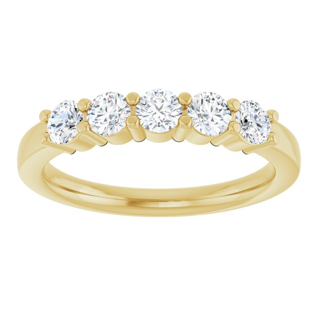 14K White 5/8 CTW Natural Diamond Anniversary Band