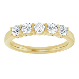 14K White Gold Natural Diamond Anniversary Band – 5/8 CTW