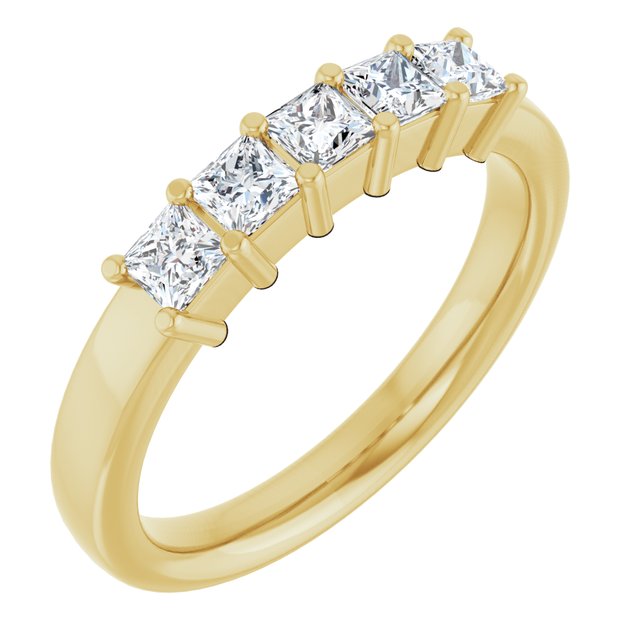 14K White Gold Diamond Anniversary Band – 5/8 Carat Elegance