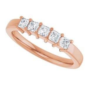 14K White Gold Natural Diamond Anniversary Band – 5/8 CTW