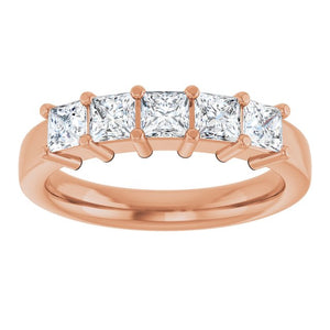 14K White Gold Natural Diamond Anniversary Band – 5/8 CTW
