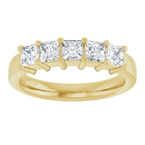 14K White Gold Natural Diamond Anniversary Band – 5/8 CTW