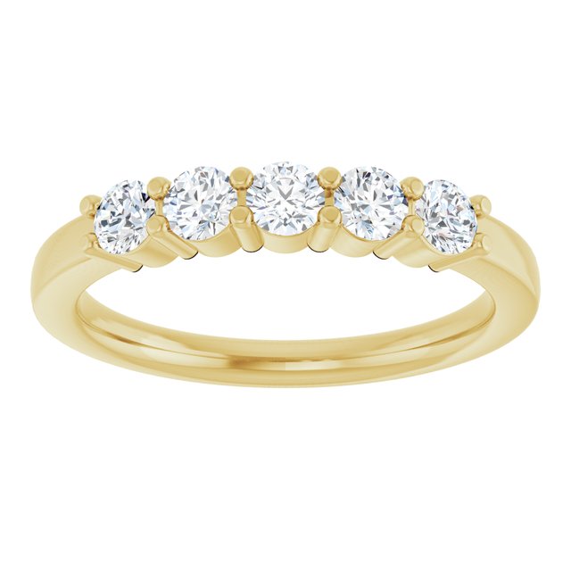 14K White 5/8 CTW Natural Diamond Anniversary Band