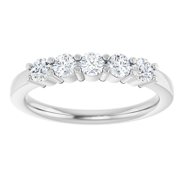 14K Gold & Platinum Lab-Grown Diamond Anniversary Band - Options Available