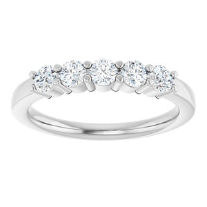 14K Gold & Platinum Lab-Grown Diamond Anniversary Band - Options Available