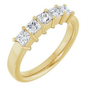 14K White Gold Natural Diamond Anniversary Band – 5/8 CTW